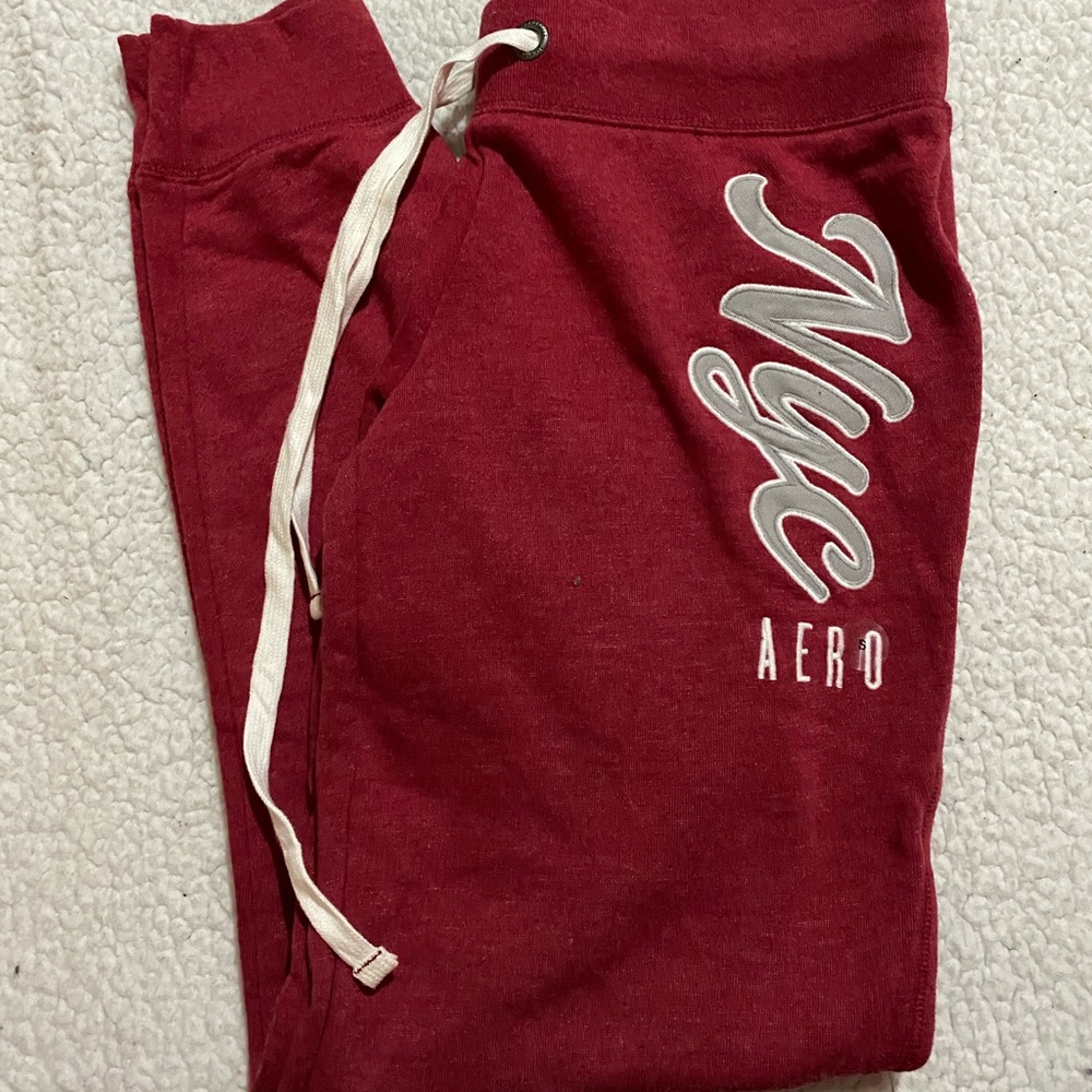 Aeropostale Red Jogger Sweatpants